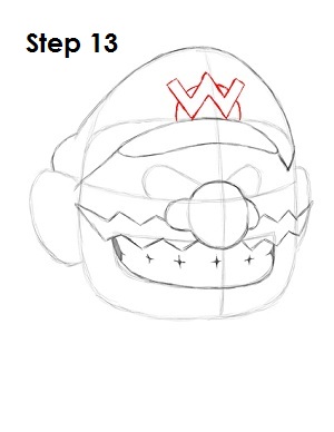 Draw Wario Step 13 Draw Wario Step 13