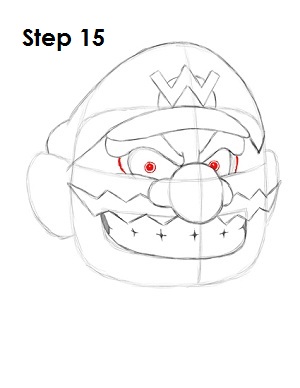 Draw Wario Step 15 Draw Wario Step 15