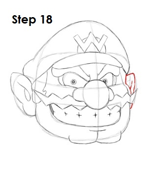 Draw Wario Step 18 Draw Wario Step 18