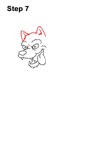 Draw a Cartoon Werewolf Wolf-Man 7 How to Draw Cartoon Werewolf Wolf Monster Halloween 7