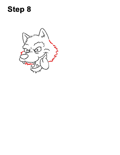 Draw a Cartoon Werewolf Wolf-Man 8 How to Draw Cartoon Werewolf Wolf Monster Halloween 8