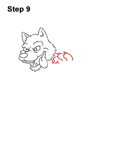Draw a Cartoon Werewolf Wolf-Man 9 How to Draw Cartoon Werewolf Wolf Monster Halloween 9