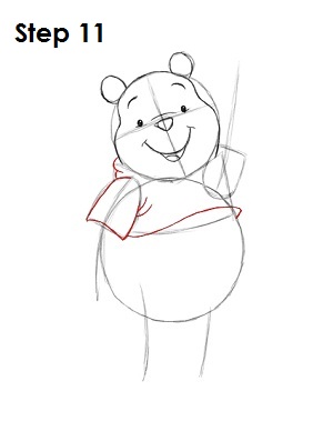 Draw Winnie the Pooh Step 11