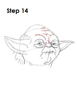 Draw Yoda Step 14 Draw Yoda Step 14