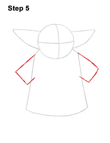 How to Draw The Child Baby Yoda Mandalorian Star Wars 5
