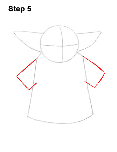 How to Draw The Child Baby Yoda Mandalorian Star Wars 5