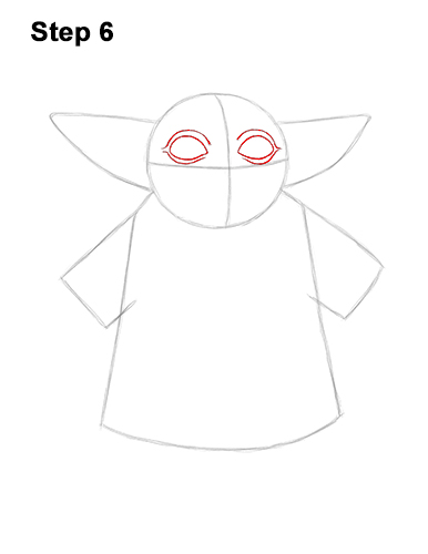 How to Draw The Child Baby Yoda Mandalorian Star Wars 6