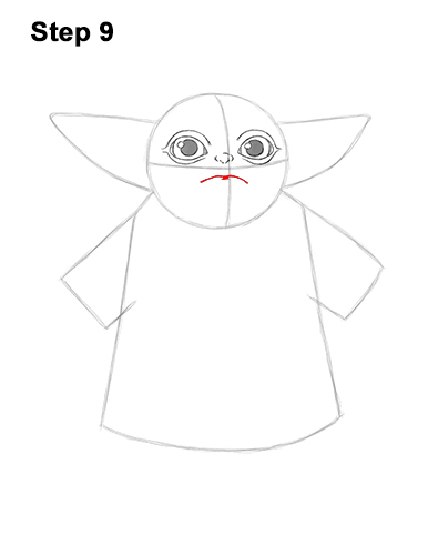 How to Draw The Child Baby Yoda Mandalorian Star Wars 9