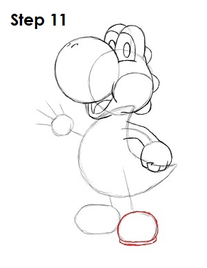 Draw Yoshi Step 11 Draw Yoshi Step 11