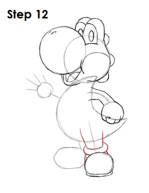 Draw Yoshi Step 12 Draw Yoshi Step 12