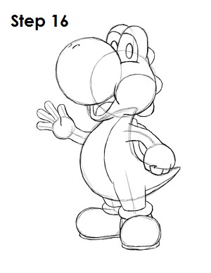 Draw Yoshi Step 16 Draw Yoshi Step 16
