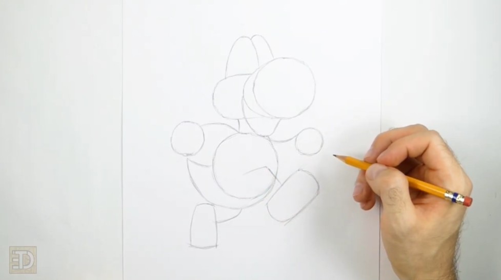 Draw Yoshi Head Structure How to Draw Yoshi Head Guidelines
