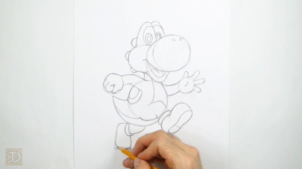 Draw Yoshi Face Details How to Draw Yoshi Facial Features