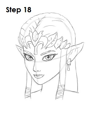 How to Draw Zelda Step 18 How to Draw Zelda Step 18