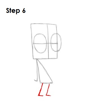 How to Draw Zim Step 6