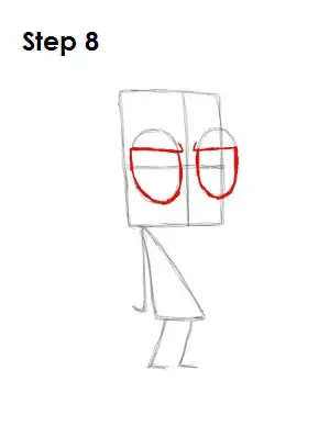 How to Draw Zim Step 8