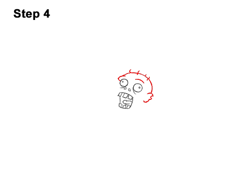 How to Draw Cartoon Zombie Coming out of the Ground 4