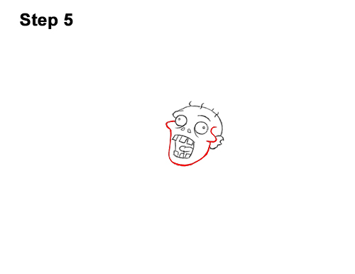 How to Draw Cartoon Zombie Coming out of the Ground 5